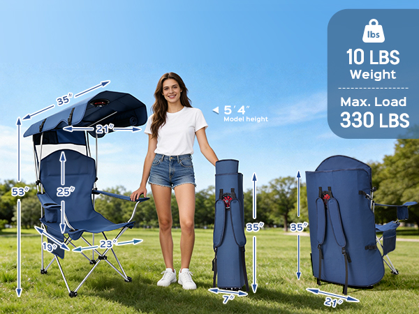 sports chair with shade
