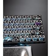 XVX Venom Keycap 60 75 100 Percent, Translucency Keyboard Keycaps w/Hollowed-out Design, ABS+PC M...