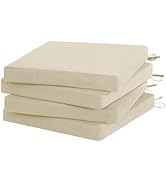 Favoyard Outdoor Chair Cushion Set of 4 Rainproof &amp; Color Fade Resistant 19 x 19 x 2 in Square Co...