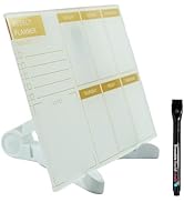 Desktop Thickened Acrylic Dry Erase Board, Weekly White Board with to Do List, Tabletop Whiteboar...