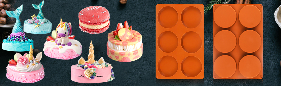 6-Cavity Large Round Disc Silicone Mold