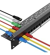 LEENUE 24 Port Keystone Patch Panel with 25-Pack Gold-Plated CAT6 Keystone Coupler,1U Blank Rackm...