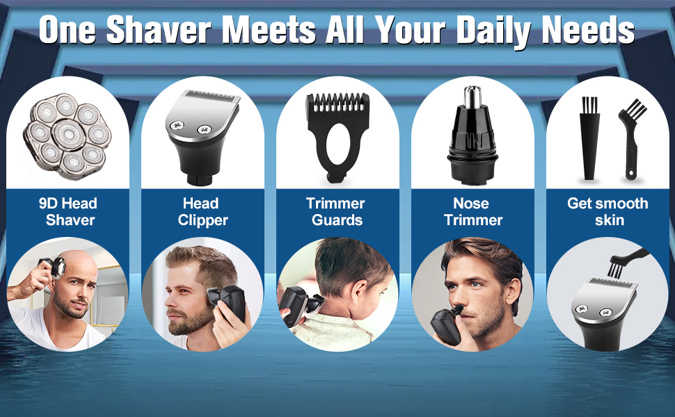9D Head Shaver for all Your at Home Grooming Needs