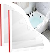 EVOULTES 2 Pack Large Shower Splash Guard Kit, Upgrade 9.25 x 9.25 Bathtub Shower Water Splash Gu...