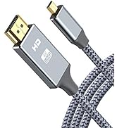 Oldboytech 4K Micro HDMI to HDMI Cable Adapter, Exclusive Aluminum Alloy Shell/Nylon Braid/Gold-P...