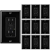 10 Pack-GFCI Outlet 15 Amp,Self-Test,Electrical Outlet with Thinner Design,WR Weather Resistant G...