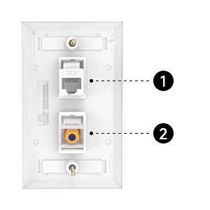 VCE Ethernet Coax Wall Plate 
