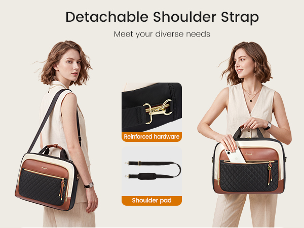 LOVEVOOK Laptop Briefcase for Women, Computer Messenger Shoulder Bags 