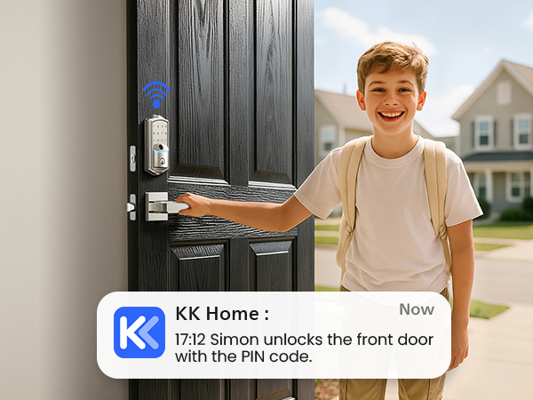 keypad door lock with handle Real-time Notifications