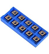 ASHATA CNC Carbide Inserts,10pcs CNC Carbide Tips CNC Blade Inserts Blade Cutter Lathe Turning To...