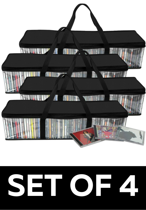 Evelots set of 4 Clear Plastic CD Storage Bags