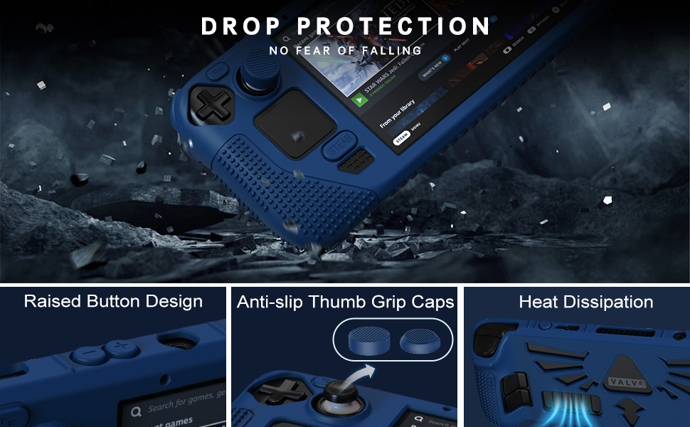 steam deck case blue