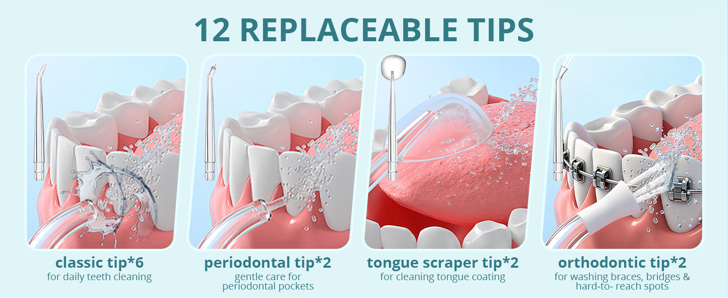 12 Replacement Tips &amp;amp;amp; 360° Coverage