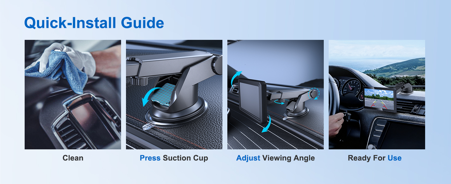 backup camera monitor windshield dashboard bracket holder