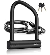 NDakter Bike Locks Heavy Duty Anti Theft, Bicycle U Lock for Ebike, 18mm Shackle, 6FT Steel Secur...