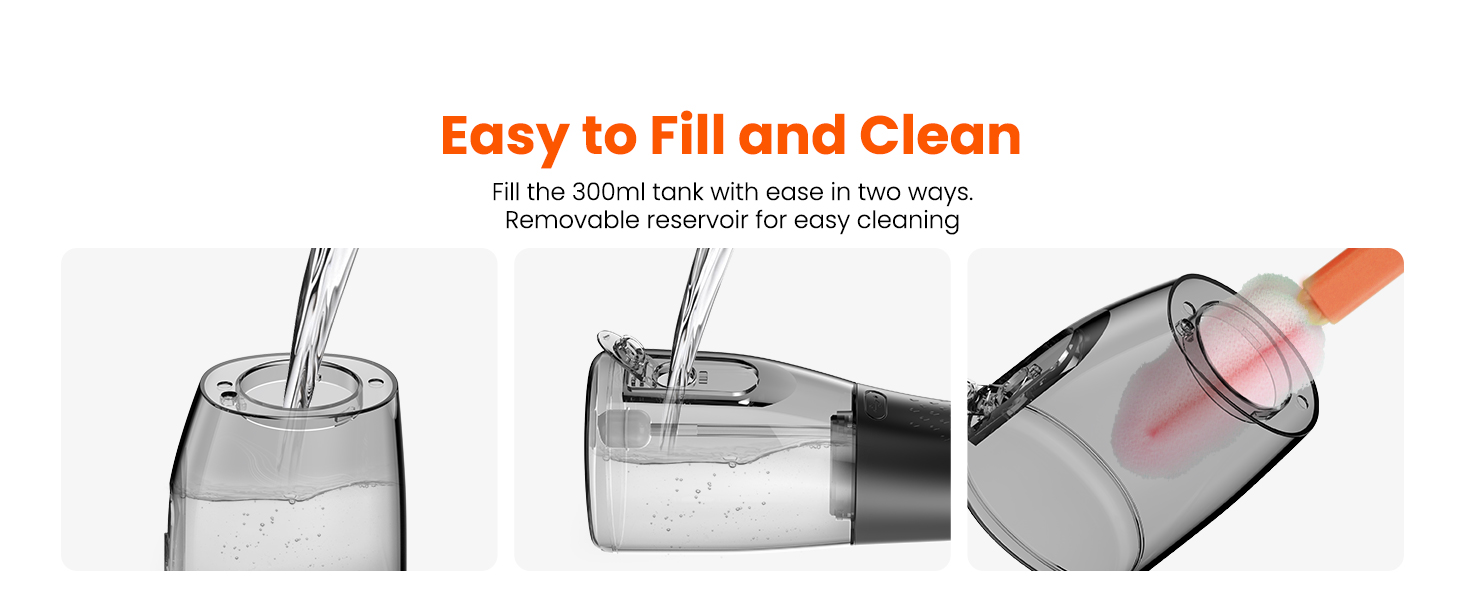 Easy to clean large water tank