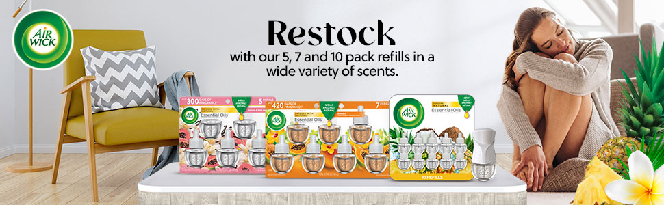 Restock with our 5, 7, and 10 pack refills in a wide variety of scents