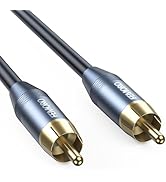 FEMORO Subwoofer Cable 10 ft, Single RCA Cables Dual Shielded Wire Gold Plated Plugs Deep Bass Re...
