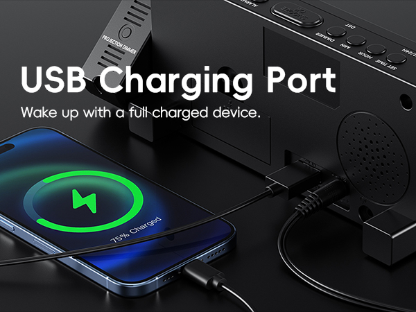 alarm clock usb port