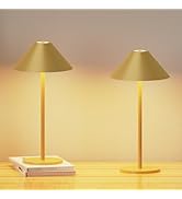 2 Pack Cordless Table Lamp, 5000mAh Rechargeable Battery Operated Lamp, 3 Colors Stepless Dimming...