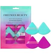 Freeman 8 Count Mother Puffer Powder Puff Set, Makeup Puffs For Pressed or Loose Powder, Velvet M...