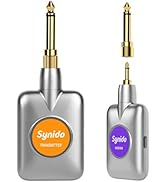 Synido 5.8GHz Wireless Guitar System Audio Transmitter Receiver Rechargeable with 8 Channels, 1/4...