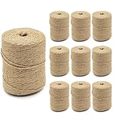 10 PCS Twine String Bulk 6000 Feet Long, 2mm Thin Jute Twine for Crafts, Hemp Rope Wrapping, Pack...