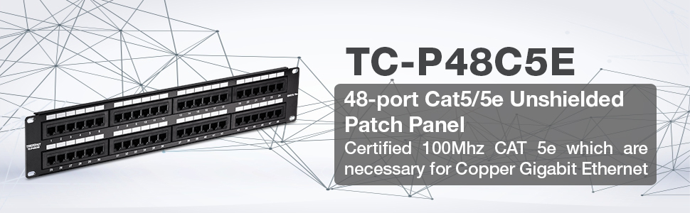 48-port, Cat5/5e, Unshielded, Patch Panel