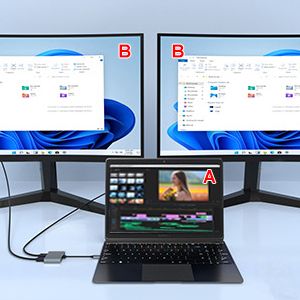 Plug and Play Suitable for MacBook Air/Pro, Dell, HP, Lenovo, Chromebook, Surface USB Type C Laptops