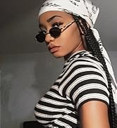 GIFIORE Oval Sunglasses Vintage Retro 90s Small Oval Designer Sun Glasses for Women Men