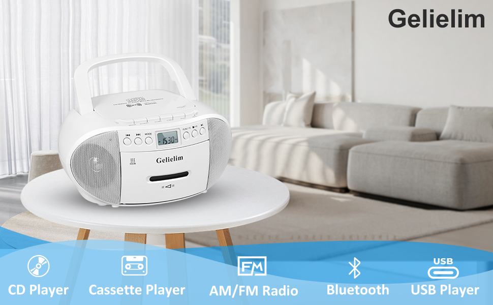 radio cd cassette player combo