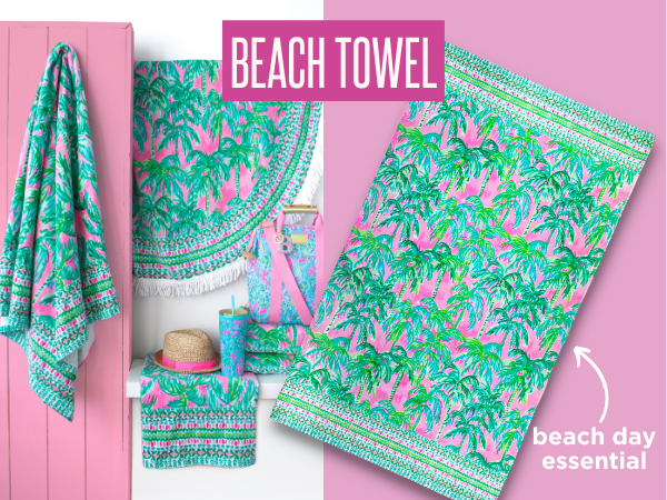 lilly pulitzer beach towel oversized pool terrycloth accessories essentials summer vacation travel