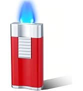 NINSI Windproof Butane Torch Lighter with Adjustable Blue Flat Jet Flame, Refillable Lighters for...
