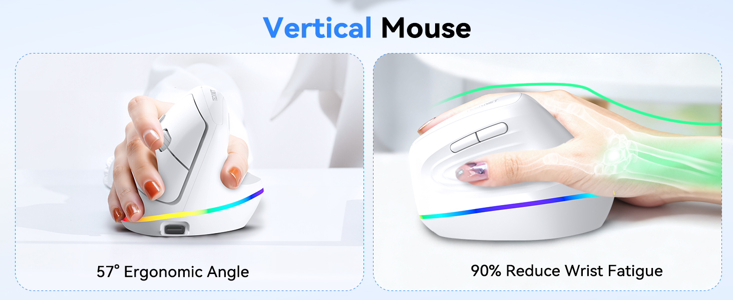 vertical mouse white