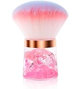 ANGNYA Nail Dust Brush, Round Nail Art Dust Powder Remover Brush with Acrylic Handle, Fluffy Dust...