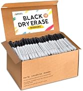 Jumlys 108 Pack Fine Tip Dry Erase Markers, Bulk Whiteboard Erasable Black Markers, Ideal for Sch...