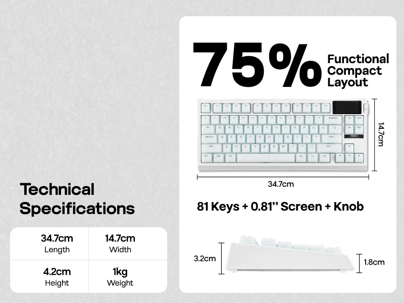 G84 PRO Mechanical Keyboard with Silicone Keycaps