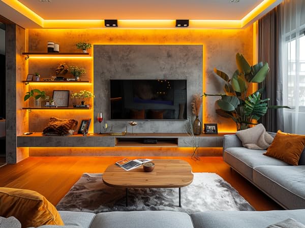 UVTaoYuan lamp belt is used in TV background and living room cabinet lighting decoration