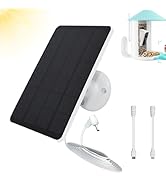 TEKCAM Bird Feeder Camera Solar Panel Replacement, 4W 5V Solar Panel 9.8ft Charging Cable DC 3.5 ...