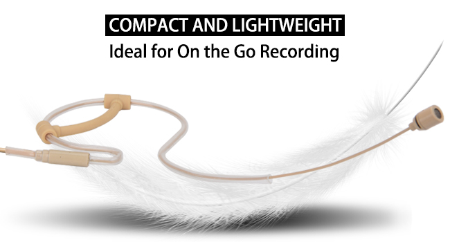Beige Ear Hanging Microphone