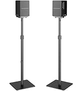 Pegzone Height-Adjustable Speaker Stands Pair,11LBS Capacity,Height Adjustable from 33.4" to 44.0...