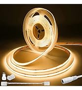 COB LED Strip Light,PAUTIX 20ft/6.1m DC24V Warm White 2700K CRI90+ High Lumen Flexible LED Tape f...