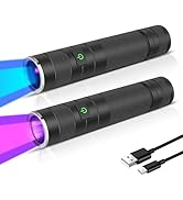 WINDFIRE UV Flashlights 365nm &amp; 395nm Blacklight Rechargeable, Black Light Flashlight Mini but Po...