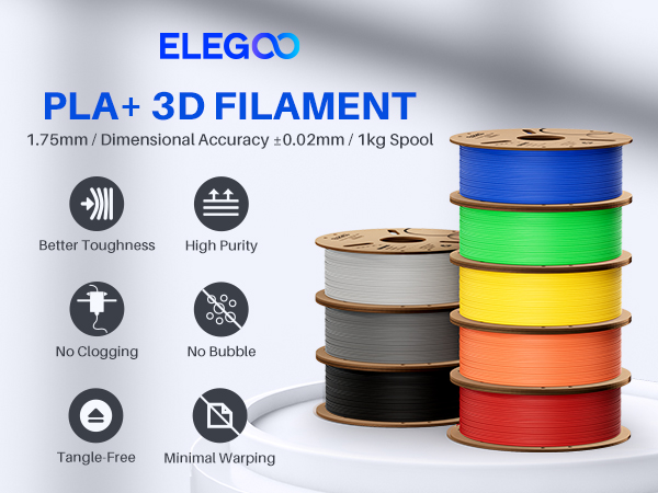 ELEGOO PLA Plus 1.75mm 3d printer filament