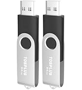 TOSPLUS USB 2.0 Flash Drive 64GB Thumb Drives Memory Stick Jump Drive Zip Drive 2Pack 64GB Black