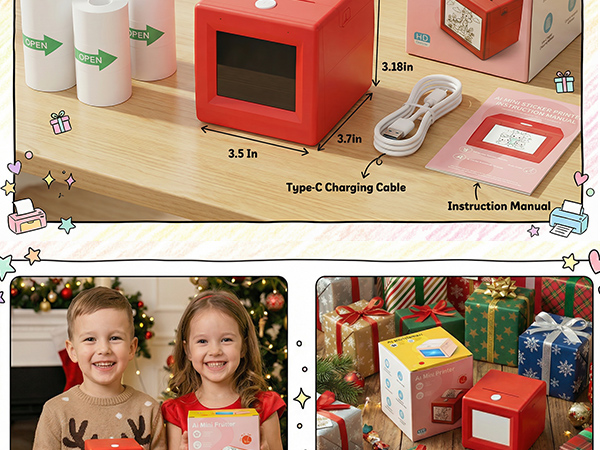 AI Mini Sticker Printer for Kids