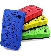 IHPUKIDI Dry Erase Eraser, Magnetic Whiteboard Eraser 4 Pack White Board Erasers, Dry Eraser for ...