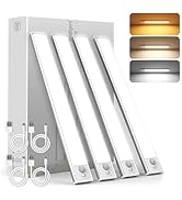 Under Cabinet Lighting Wireless, 4 Pack Under Cabinet Lights Rechargeable, Motion Sensor Light In...