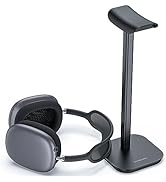 MANMUVIMO Headphone Stand, Desktop Headset Holder Heavy Base Desk Earphone Stand Aluminum Gaming ...