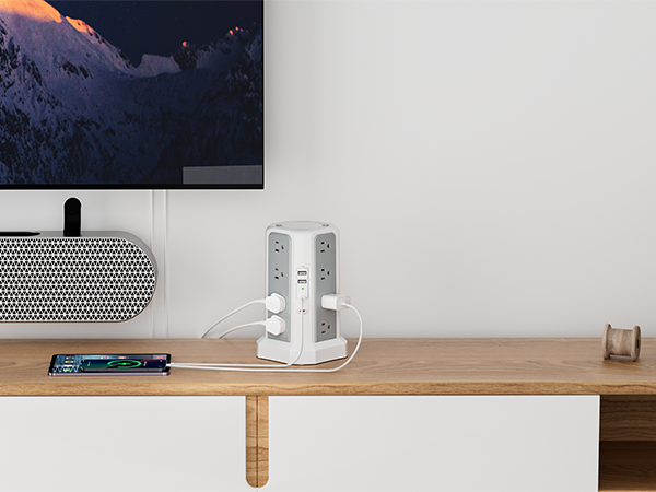 power strip tower for office desk